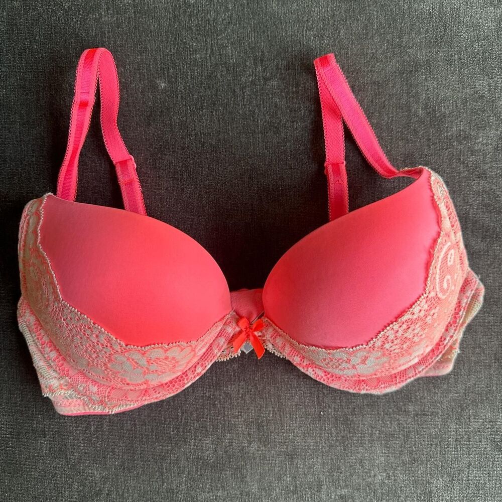 Victoria-s-secret Women's Pink and Red Bra